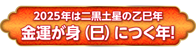 2025年は二黒土星の乙巳年