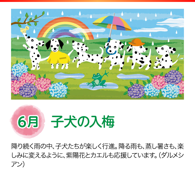 【6月：子犬と入梅】