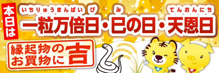 一粒万倍日×巳の日×天恩日