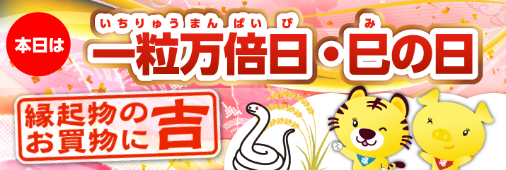 一粒万倍日×巳の日